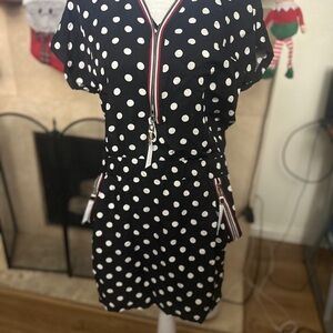 Tommy Hilfiger Black and White Polka Dot Dress